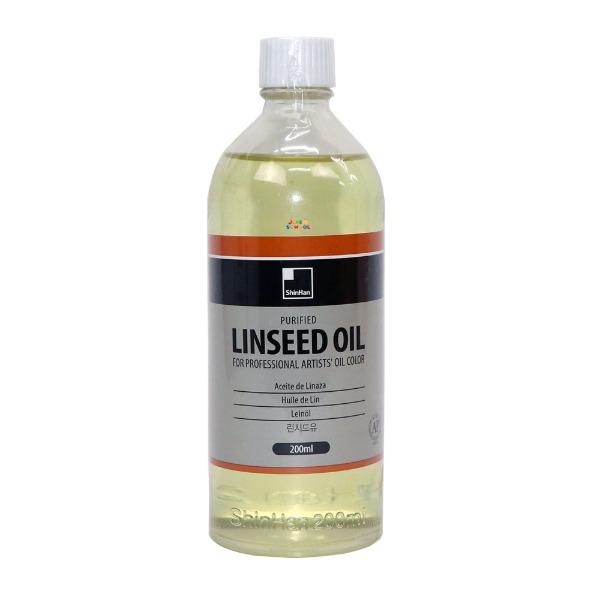 (신한화구) LINSEED OIL 200ml 린시드유 오일 유화보조제