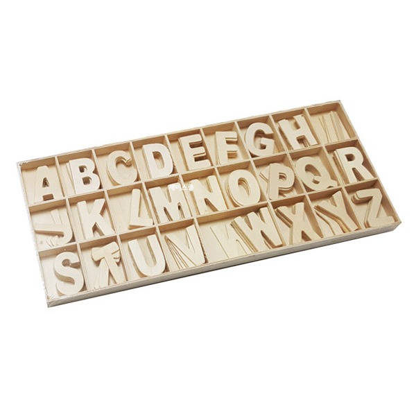 (재미스쿨) 나무 알파벳 대문자 소형X1세트 영어 글자 조각 만들기