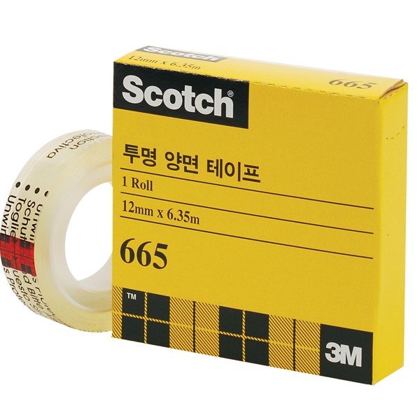 (3M) 스카치 투명 양면테이프 리필 665 12mmX6.35M