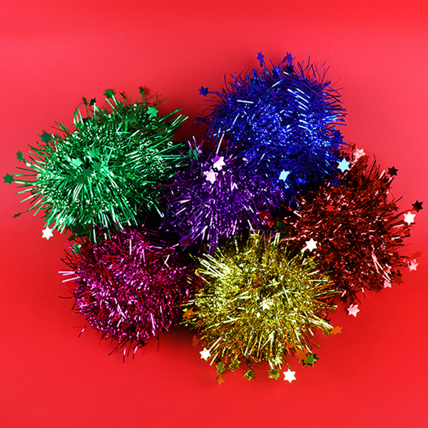 (KO) 원톤 작은별 모루 10줄 (옵션) 크리스마스 반짝이줄 트리줄 장식