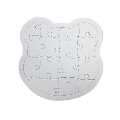 (재미스쿨) 종이퍼즐 곰모양 15조각 그리기 퍼즐 조각퍼즐