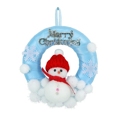 (재미스쿨) 뿅뿅이 눈사람 리스 만들기 패키지 1인용 크리스마스 겨울