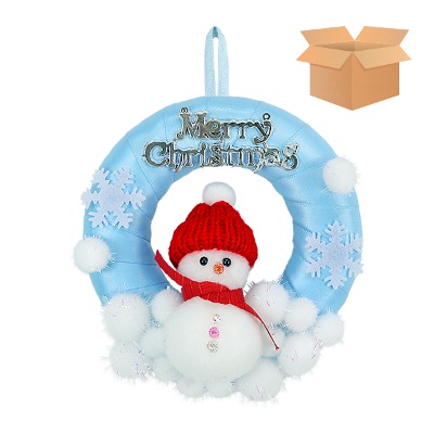 (재미스쿨) 뿅뿅이 눈사람 리스 만들기 패키지 5인용 크리스마스 겨울