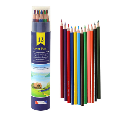 (모닝글로리) 12색 유성색연필 원통케이스 1세트 색연필