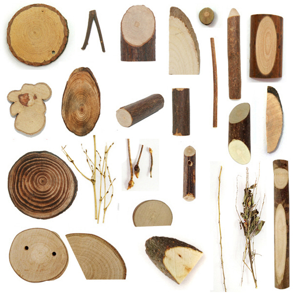 (재미스쿨)2000 천연나무조각 54종x택1종 만들기 재료 천연 목재
