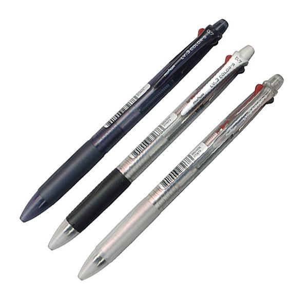 (문화연필) 초저점도 3색 볼펜 S 12자루(1타) 유성볼펜