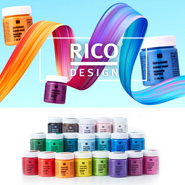 (RICO) 리코 섬유전용 염색물감 낱색 페브릭물감