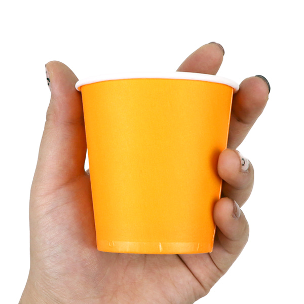 (재미스쿨) 칼라 종이컵 노랑 50입(1줄) 색깔 컬러