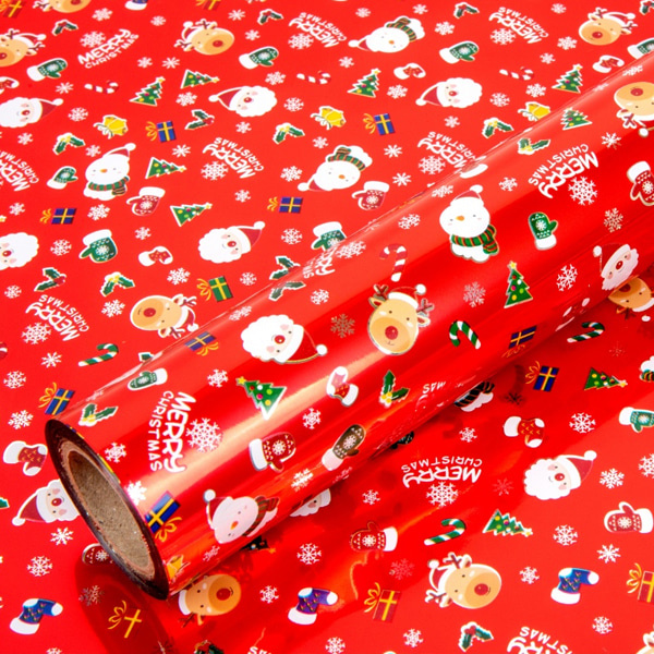 (디랩) 크리스마스 포장지 메리 비닐롤 대형 1롤 예쁜 선물 포장