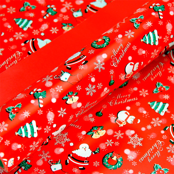(제일) 크리스마스 포장지 산타 종이롤 1롤 예쁜 선물 포장