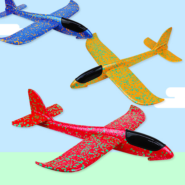 스티로폼 비행기 만들기 칼라랜덤 10인용 에어글라이더