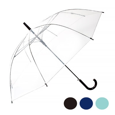 (모닝글로리) 60라인 POE 장우산 1개(랜덤) 투명우산