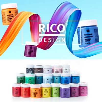 (RICO) 리코 섬유전용 염색물감 낱색 페브릭물감