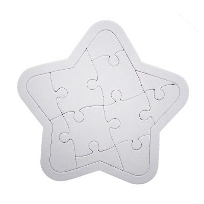 (재미스쿨) 종이퍼즐 별모양 11조각 그리기 퍼즐 조각퍼즐