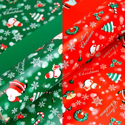 (제일) 크리스마스 포장지 산타 종이롤 1롤 예쁜 선물 포장