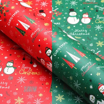 (제일) 크리스마스 포장지 눈사람 종이롤 1롤 예쁜 선물 포장