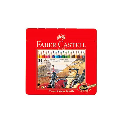 (파버카스텔) 유성 색연필 24색 틴케이스