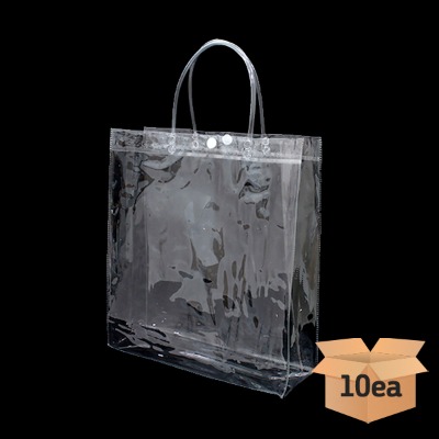 (재미스쿨) 작품비닐가방 대형 투명가방 10개 PVC 그리기 가방